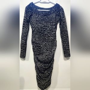 BCBG LeopardLong Sleeve Dress